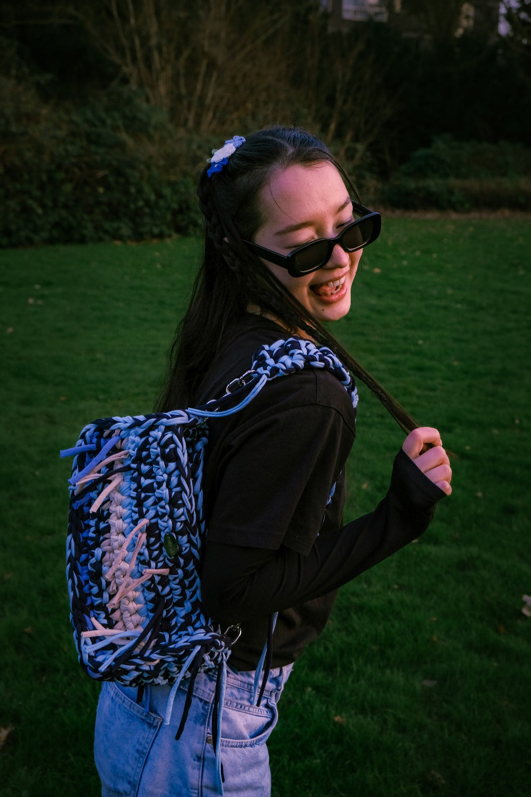 Blue Cloudy Bag